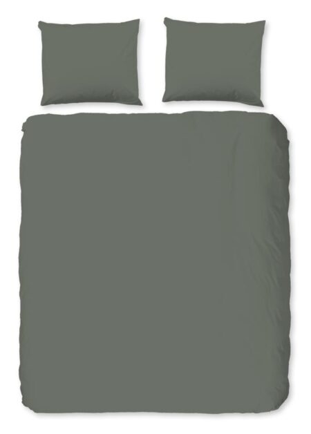Good Morning Dekbedovertrek "Uni" - Groen - (240x220 cm) - 100% Katoen