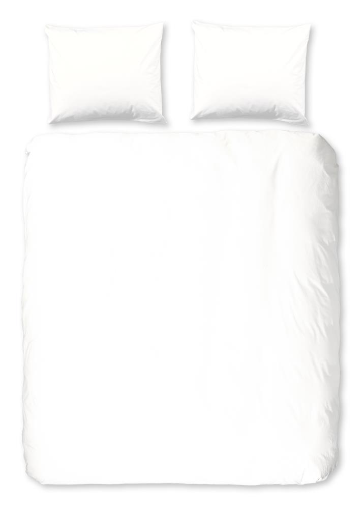 HIP Dekbedovertrek "Uni" - Wit - (240x220 cm) - 100% Katoen
