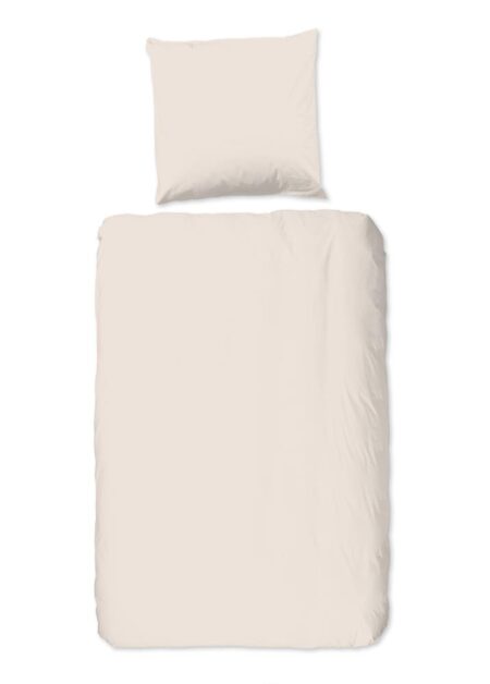 HIP Dekbedovertrek "Uni" - Bruin - (135x200 cm) - 100% Katoen