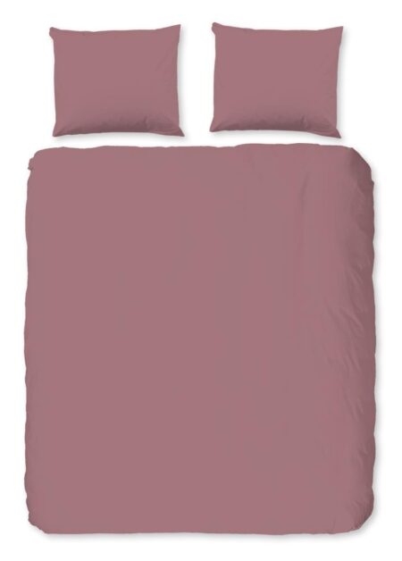 HIP Dekbedovertrek "Uni" - Roze - (200x220 cm) - 100% Katoen