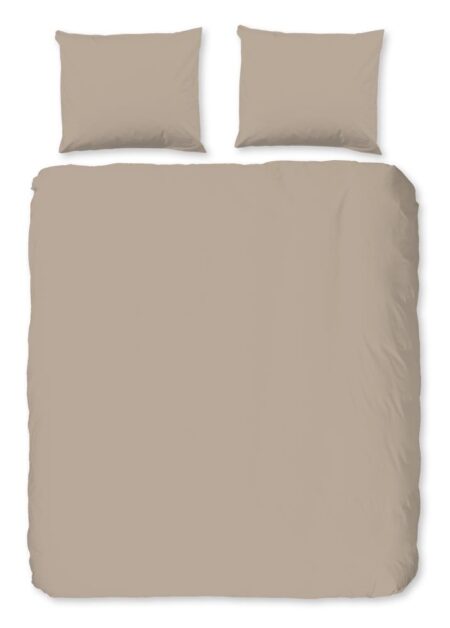 Good Morning Dekbedovertrek "Uni" - Bruin - (240x220 cm) - 100% Katoen