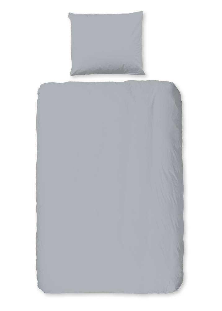 Good Morning Dekbedovertrek "Uni" - Grijs - (140x200 cm) - 100% Katoen - Afbeelding 2