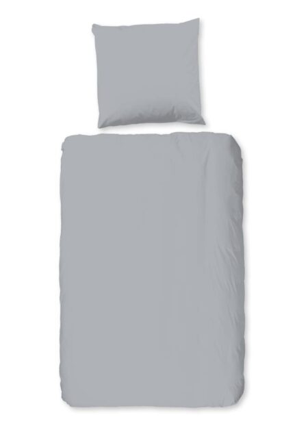 Good Morning Dekbedovertrek "Uni" - Grijs - (200x200 cm) - 100% Katoen