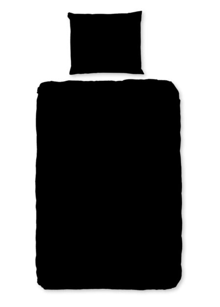 Pure Dekbedovertrek "Uni" - Zwart - (140x220 cm) - 100% Polyester