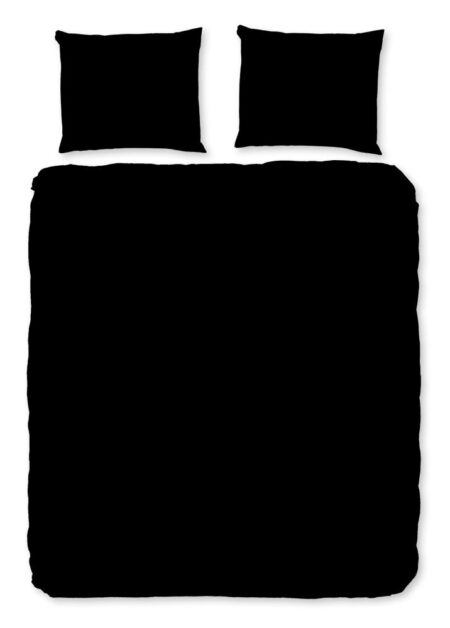 Pure Dekbedovertrek "Uni" - Zwart - (200x220 cm) - 100% Polyester