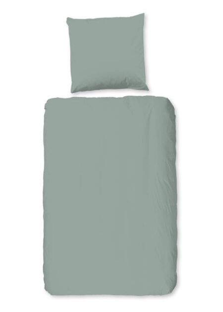 Pure Dekbedovertrek "Uni" - Groen - (155x220 cm) - 100% Polyester