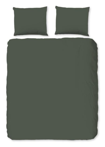 Pure Dekbedovertrek "Uni" - Groen - (200x220 cm) - 100% Polyester
