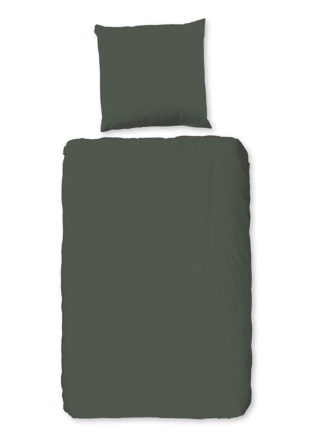 Pure Dekbedovertrek "Uni" - Groen - (200x200 cm) - 100% Polyester