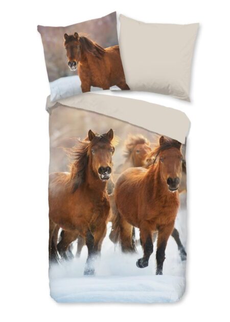 Good Morning Kinderdekbedovertrek "Ponies" - Multi - (135x200 cm) - 100% Katoen