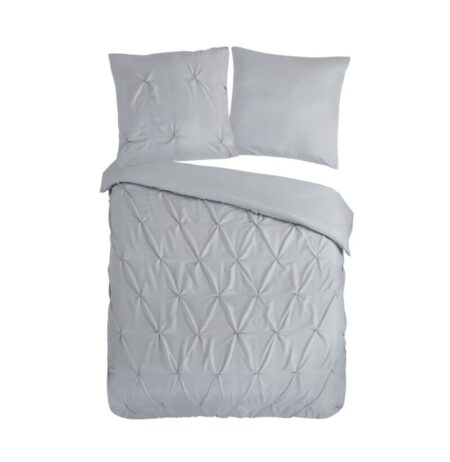 Pure Dekbedovertrek "Elegance" - Grijs - (200x200 cm) - 100% Polyester