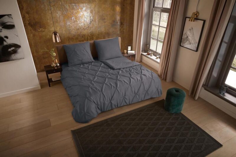 Pure Dekbedovertrek "Elegance" - Grijs - (155x220 cm) - 100% Polyester - Afbeelding 3