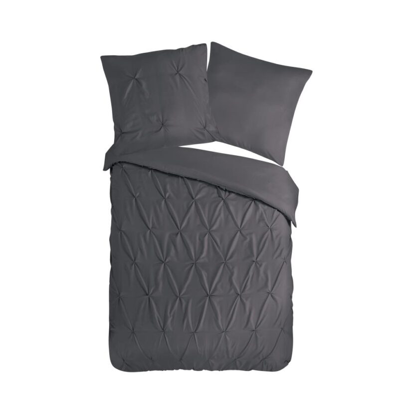 Pure Dekbedovertrek "Elegance" - Grijs - (140x220 cm) - 100% Polyester