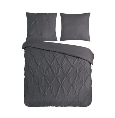 Pure Dekbedovertrek "Elegance" - Grijs - (200x220 cm) - 100% Polyester