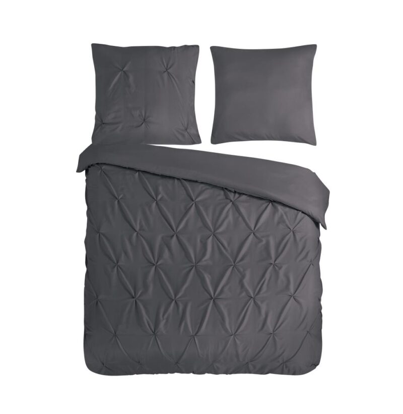 Pure Dekbedovertrek "Elegance" - Grijs - (200x220 cm) - 100% Polyester