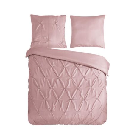 Pure Dekbedovertrek "Elegance" - Roze - (200x200 cm) - 100% Polyester