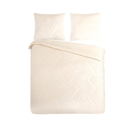 Pure Dekbedovertrek "Zigzag" - Off-Wit - (240x220 cm) - 100% Polyester