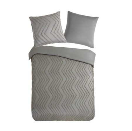 Pure Dekbedovertrek "Zigzag" - Bruin - (200x200 cm) - 100% Polyester