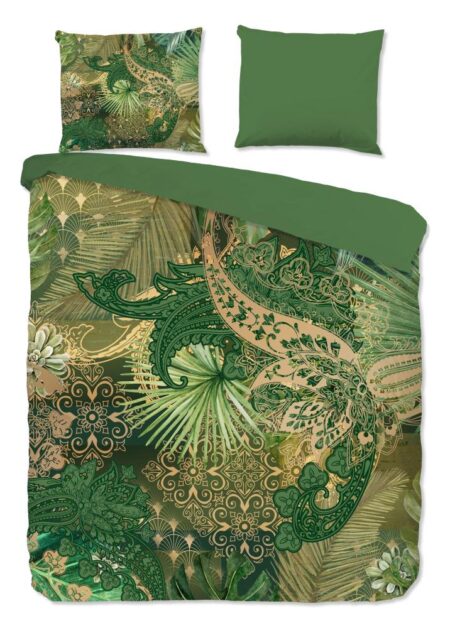 Pure Dekbedovertrek "Louise" - Groen - (200x220 cm) - 100% Polyester