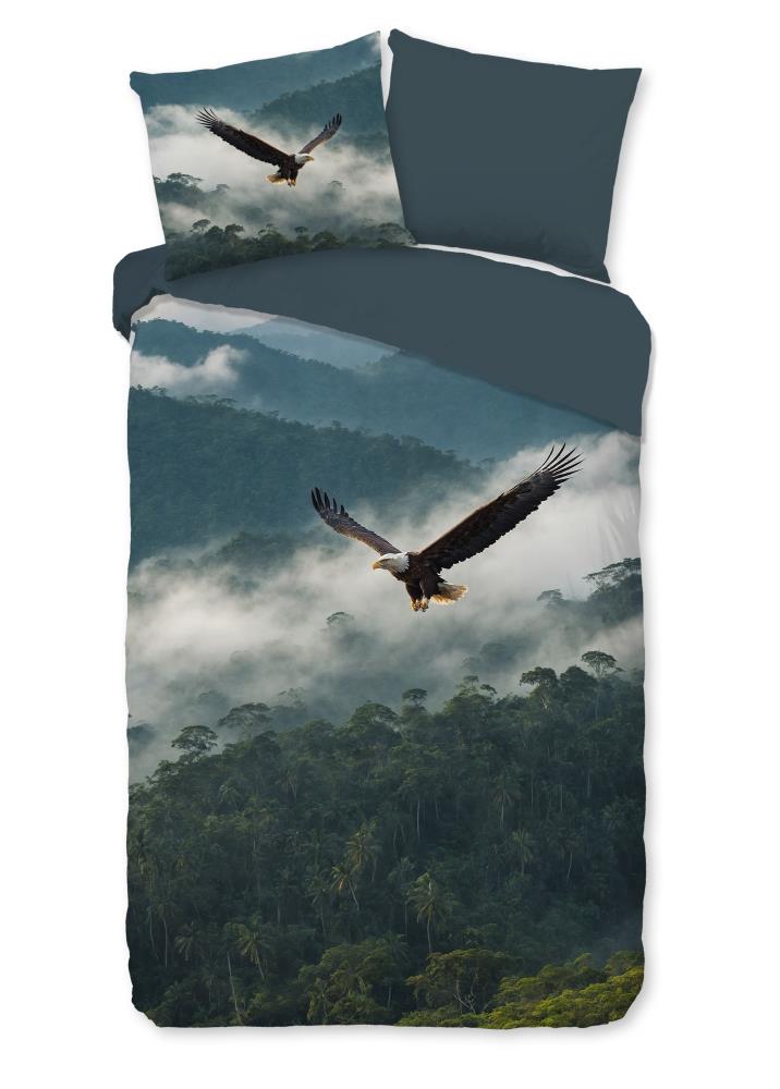 Pure Dekbedovertrek "Eagle" - Blauw - (155x220 cm) - 100% Polyester - Afbeelding 2