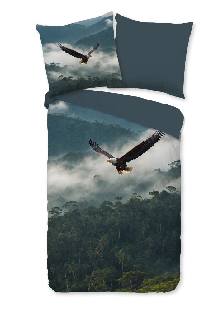 Pure Dekbedovertrek "Eagle" - Blauw - (135x200 cm) - 100% Polyester