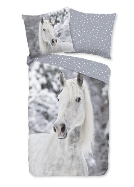 Good Morning Kinderdekbedovertrek "Bonnie" - Grijs - (135x200 cm) - 100% Katoen