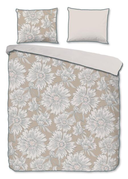 Descanso Dekbedovertrek "Ancona" - Bruin - (240x220 cm) - 100% Katoen