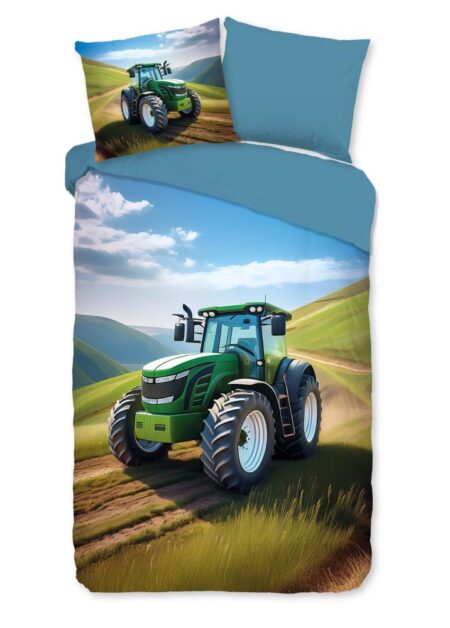 Good Morning Kinderdekbedovertrek "Aart" - Groen - (140x220 cm) - 100% Katoen