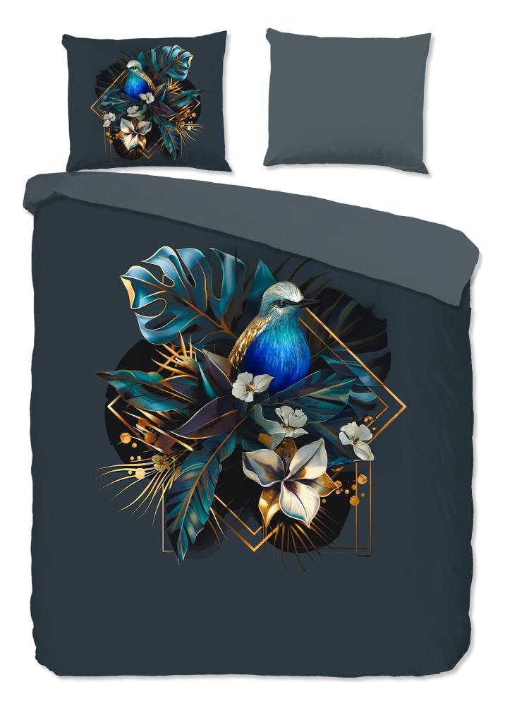 Pure Dekbedovertrek "Larry" - Blauw - (240x220 cm) - 100% Polyester