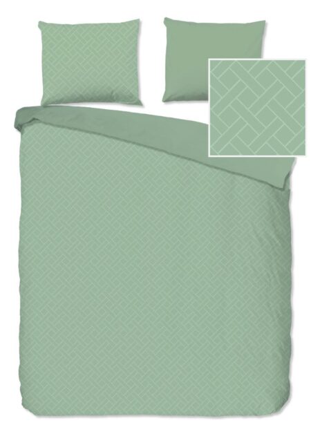 Pure Dekbedovertrek "Rotterdam" - Groen - (200x220 cm) - 100% Polyester