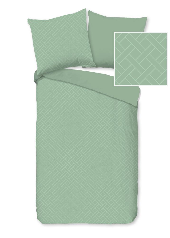 Pure Dekbedovertrek "Rotterdam" - Groen - (200x200 cm) - 100% Polyester
