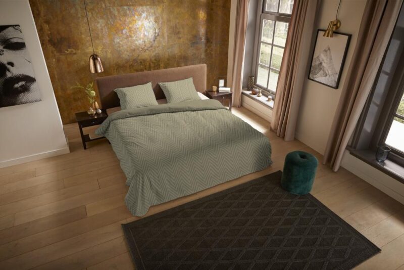 Pure Dekbedovertrek "Haarlem" - Bruin - (140x220 cm) - 100% Polyester - Afbeelding 2