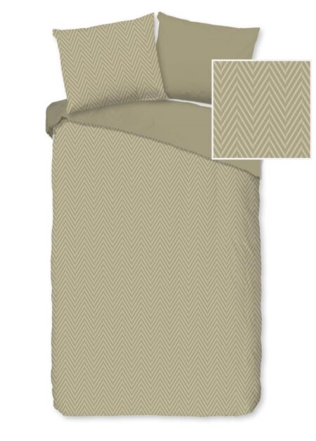 Pure Dekbedovertrek "Haarlem" - Bruin - (140x220 cm) - 100% Polyester