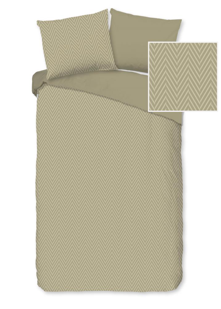 Pure Dekbedovertrek "Haarlem" - Bruin - (140x220 cm) - 100% Polyester