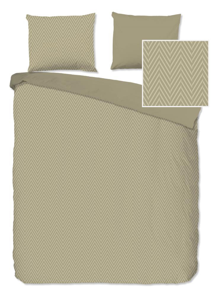 Pure Dekbedovertrek "Haarlem" - Bruin - (200x220 cm) - 100% Polyester
