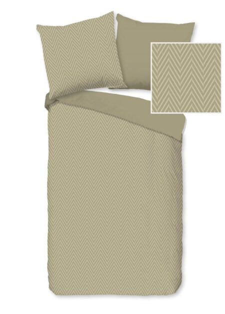Pure Dekbedovertrek "Haarlem" - Bruin - (200x200 cm) - 100% Polyester
