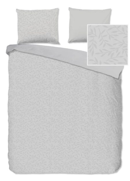 Pure Dekbedovertrek "Venlo" - Grijs - (200x220 cm) - 100% Polyester
