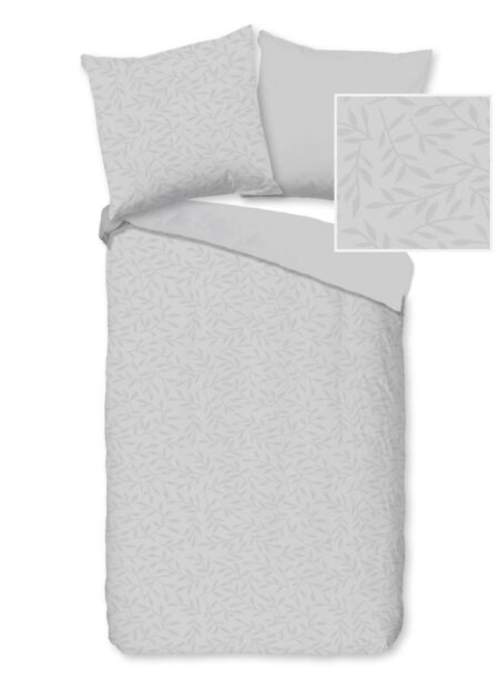 Pure Dekbedovertrek "Venlo" - Grijs - (135x200 cm) - 100% Polyester