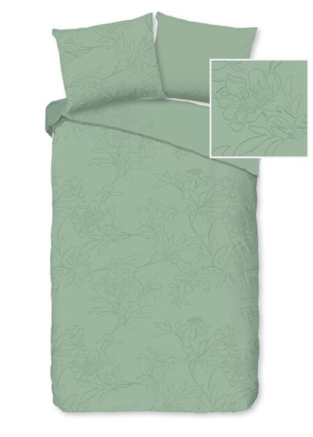 Pure Dekbedovertrek "Den Haag" - Groen - (140x220 cm) - 100% Polyester