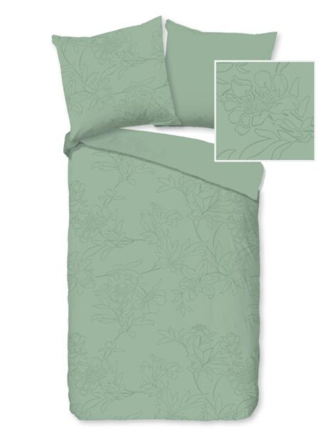 Pure Dekbedovertrek "Den Haag" - Groen - (155x220 cm) - 100% Polyester