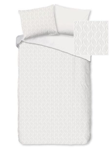 Pure Dekbedovertrek "Noordwijk" - Off-Wit - (140x220 cm) - 100% Polyester
