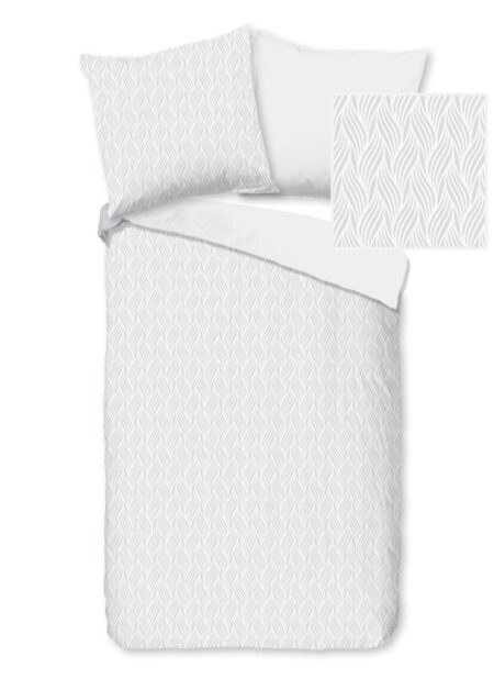 Pure Dekbedovertrek "Noordwijk" - Off-Wit - (135x200 cm) - 100% Polyester