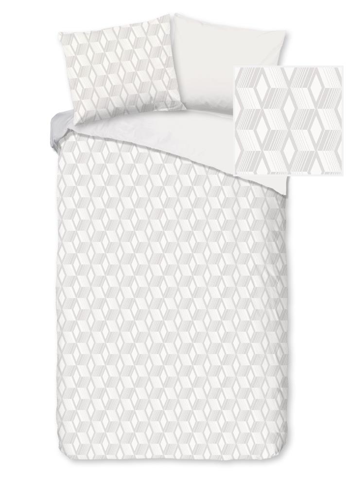 Pure Dekbedovertrek "Gouda" - Off-Wit - (140x220 cm) - 100% Polyester