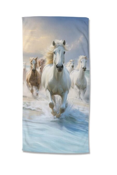 Good Morning Kinderstrandlaken "Wild and free" - Blauw - (75x150 cm) - 100% Polyester