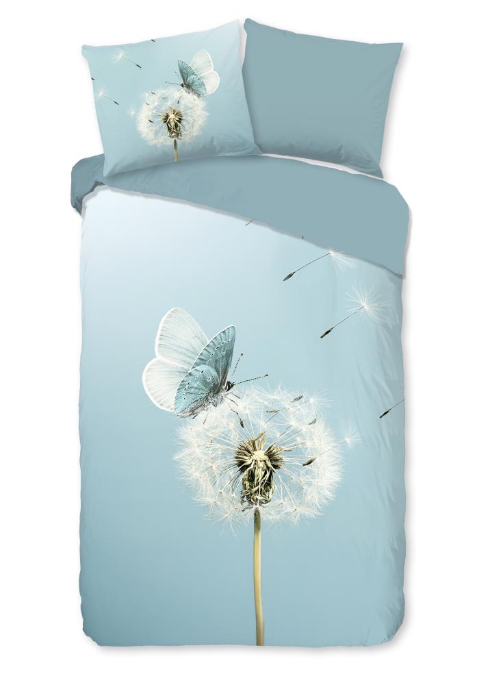 Good Morning Dekbedovertrek "Papillon" - Blauw - (155x220 cm) - 100% Katoen - Afbeelding 2