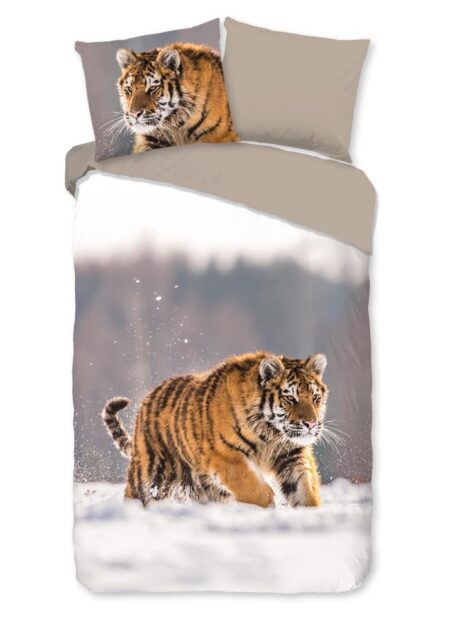 Good Morning Dekbedovertrek "Siberian" - Bruin - (140x220 cm) - 100% Katoen
