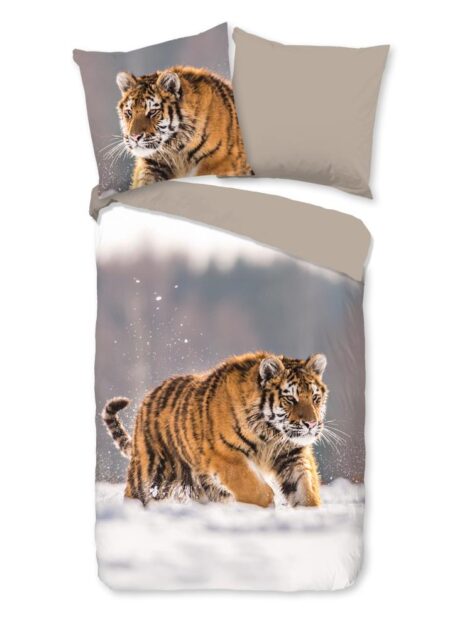 Good Morning Dekbedovertrek "Siberian" - Bruin - (135x200 cm) - 100% Katoen