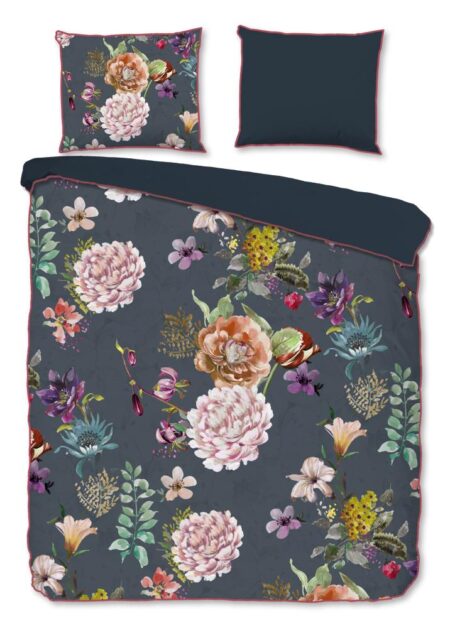 Descanso Dekbedovertrek "Parma" - Grijs - (200x220 cm) - 100% organisch katoen