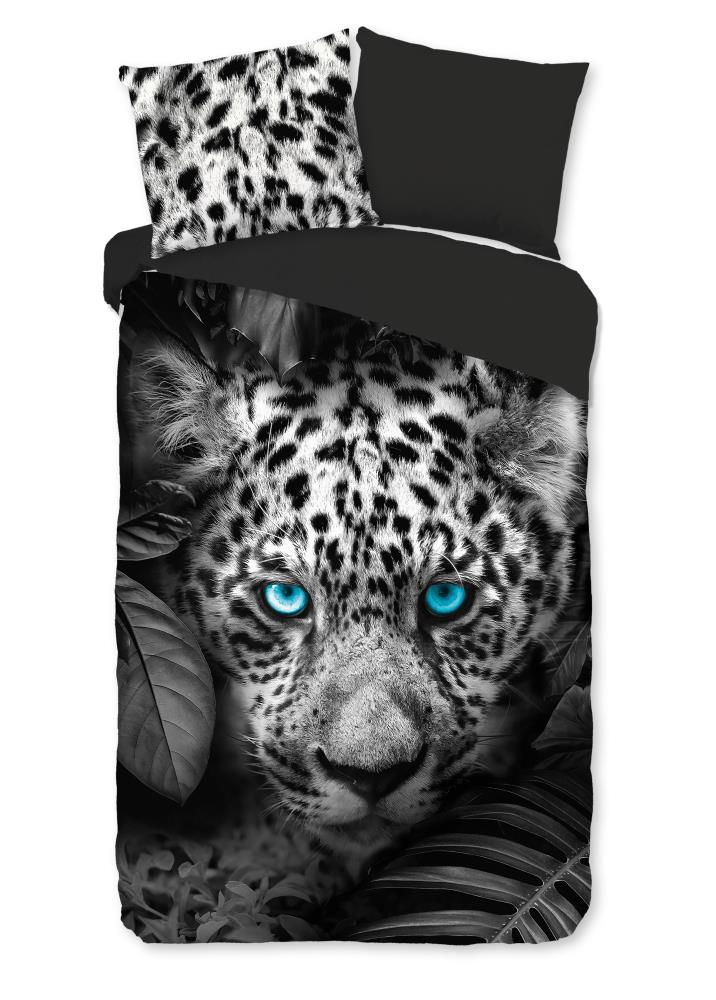 Pure Dekbedovertrek "Blue Eyes" - Grijs - (140x220 cm) - 100% Polyester