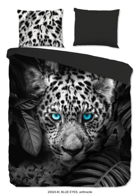 Pure Dekbedovertrek "Blue Eyes" - Grijs - (240x220 cm) - 100% Polyester
