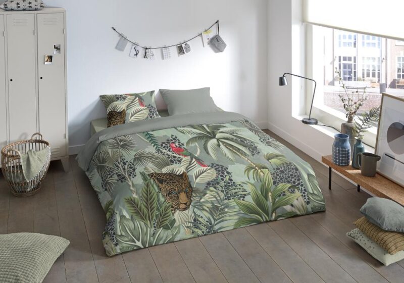 Pure Dekbedovertrek "Isla" - Groen - (240x220 cm) - 100% Polyester - Afbeelding 3